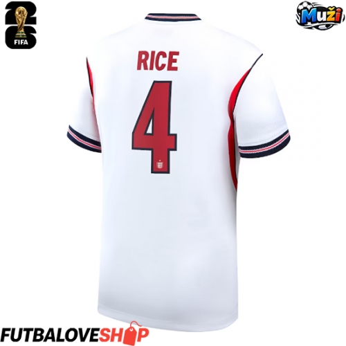 Dres Anglicko Declan Rice #4 Domáci MS 2026 Krátky Rukáv